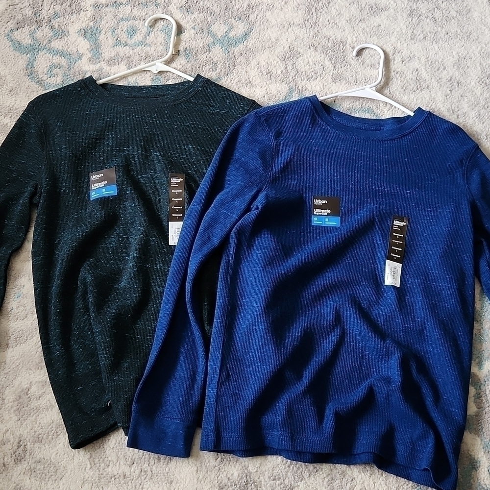 LOT 2 Urban Pipeline Boys Large Thermal Longsleeve Top Blue
